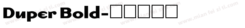 Duper Bold字体转换